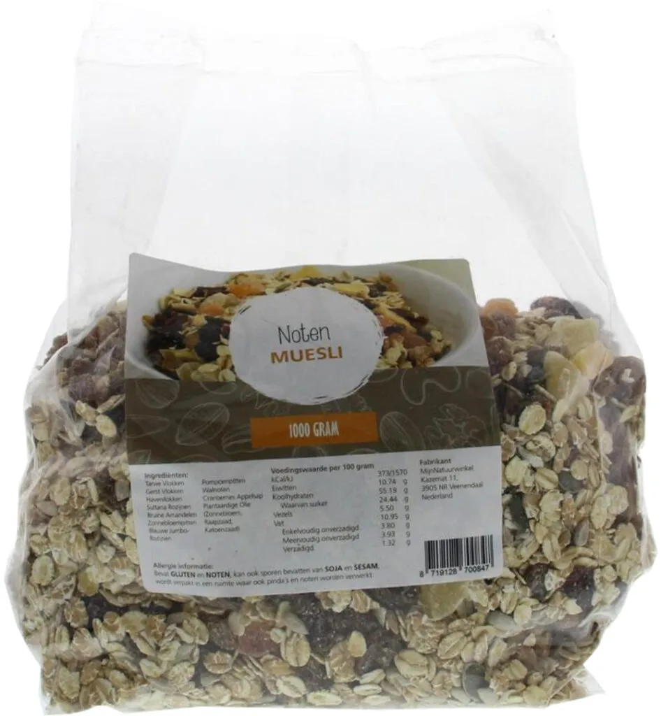 Mijnnatuurwinkel Muesli Noten (1000 gr)