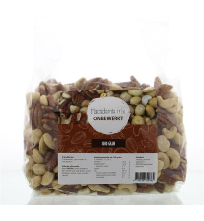 Mijnnatuurwinkel Macadamia Mix Onbewerkt (1000 gr)