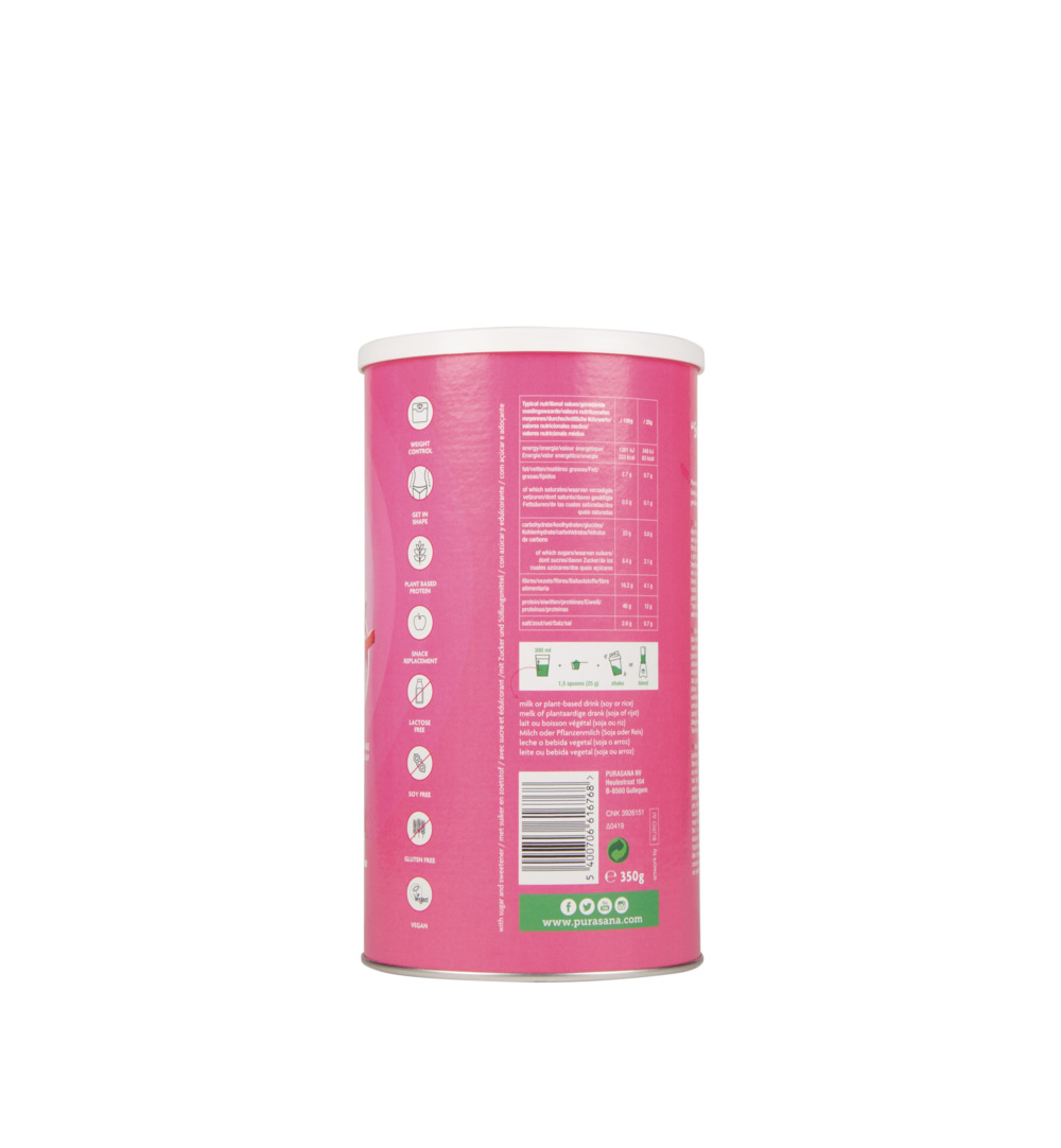 Purasana Shape & Control proteine shake Aardbei-Framboos (350 gr) - image 2