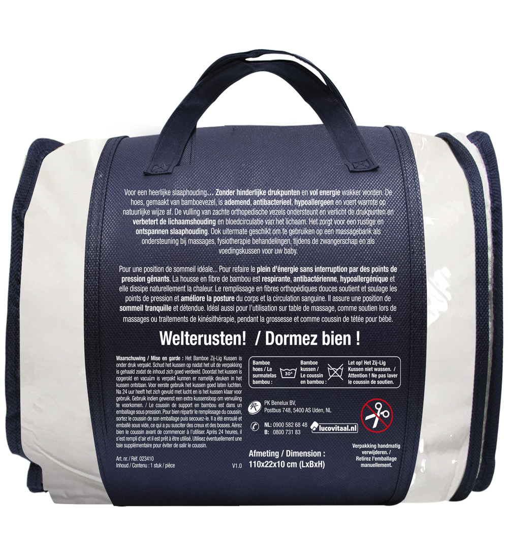 Lucovitaal Bamboe Zij-Lig Kussen (1 stuk) - image 3