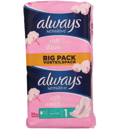 Always Maandverband sensitive normal (24 stuks)