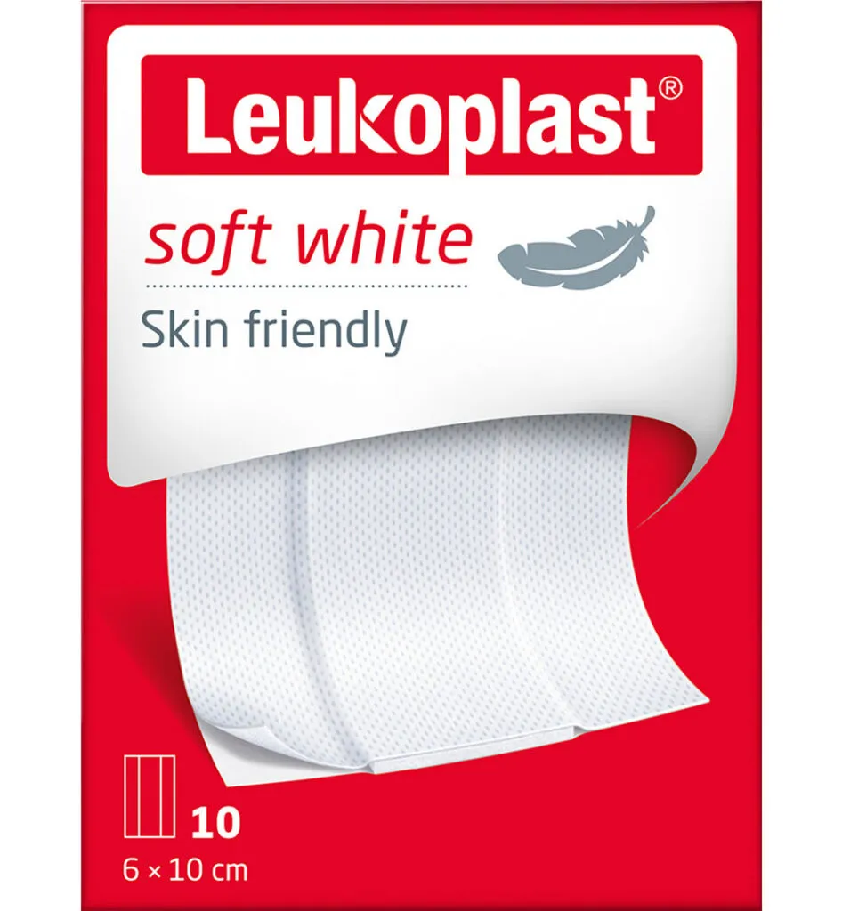 Leukoplast Soft white 8 x 10 cm (10 stuks)