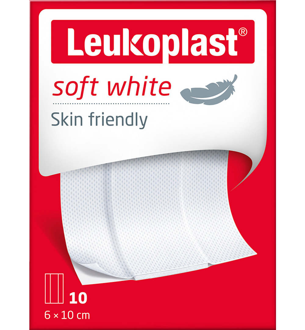 Leukoplast Soft white 8 x 10 cm (10 stuks)