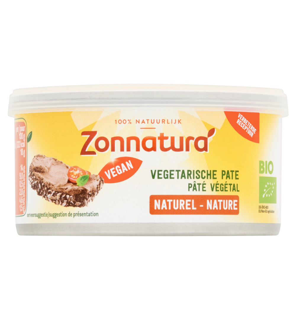 Zonnatura Vegetarische pate naturel bio (125 gr)