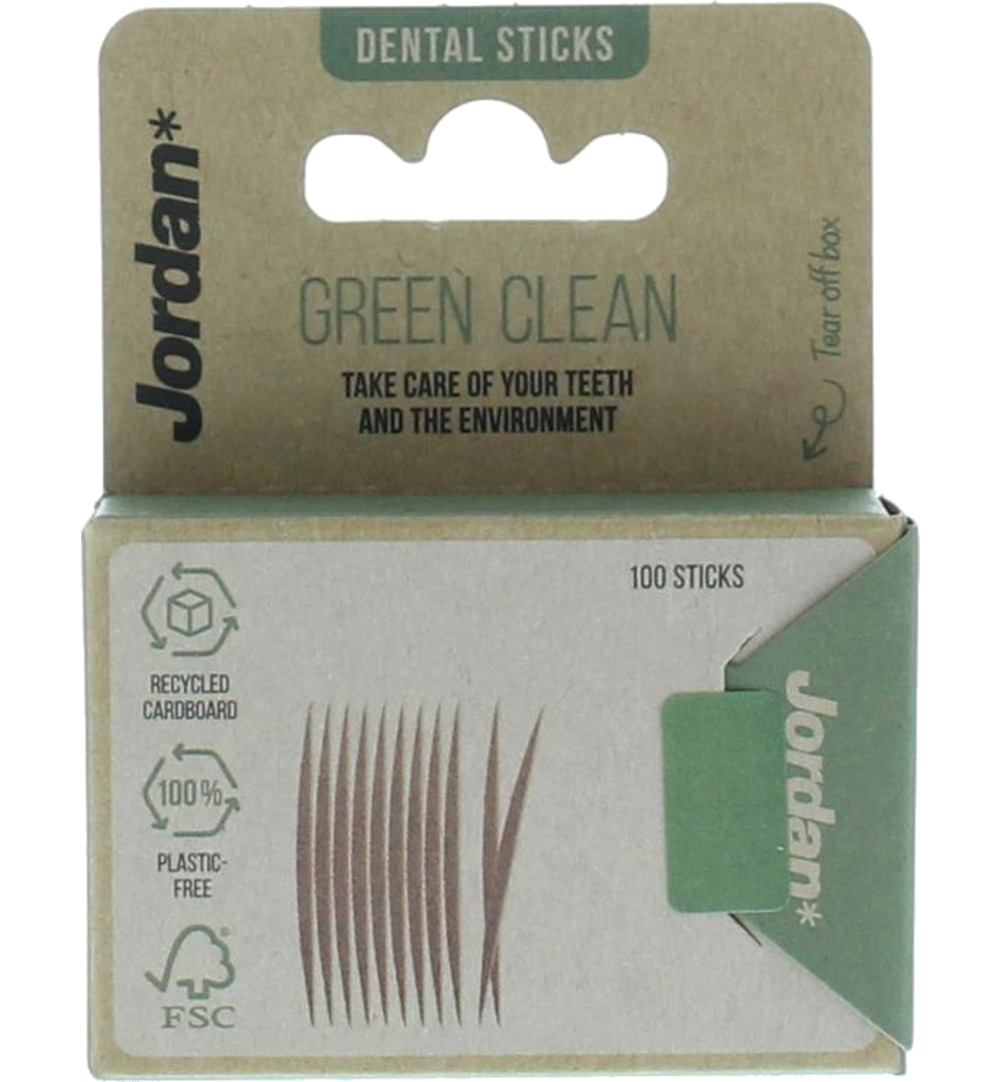 Jordan Tandenstokersgreen Clean Dun (100 stuks)
