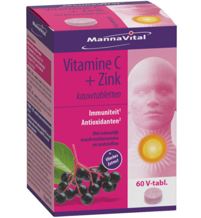 Mannavital Vitamine C plus zink (60 tabletten)