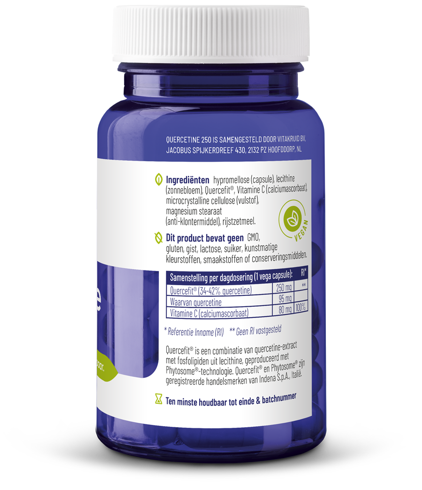 Vitakruid Quercetine 250 Quercefit® Phytosome®-Technologie (60 vega capsules) - image 2