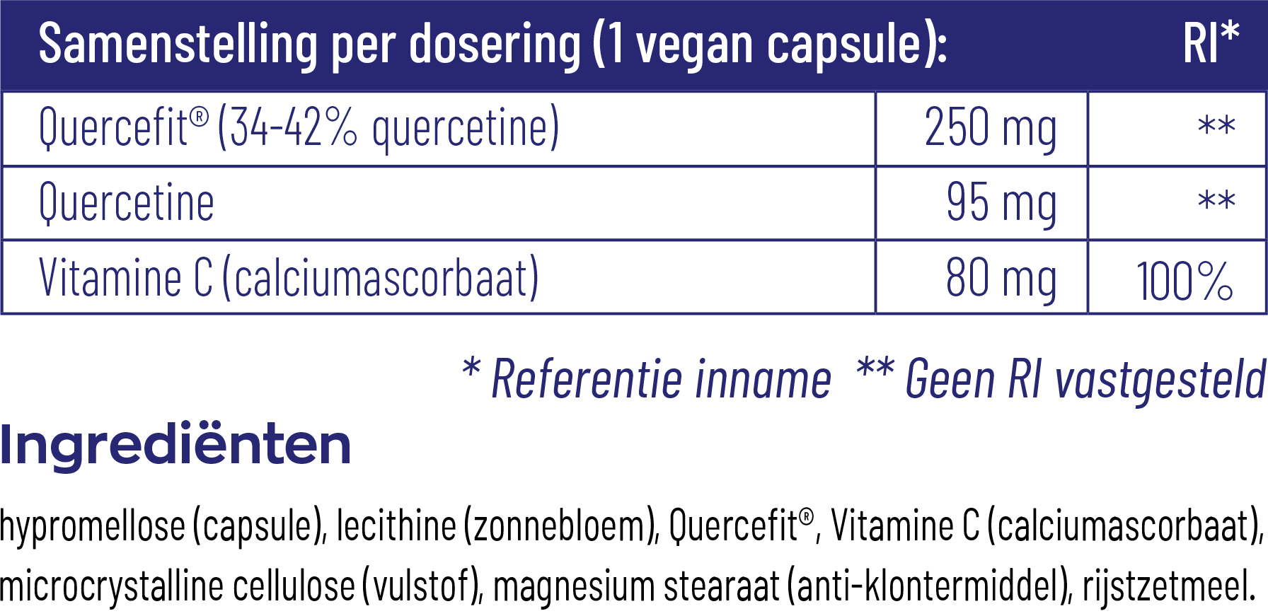 Vitakruid Quercetine 250 Quercefit® Phytosome®-Technologie (60 vega capsules) - image 3