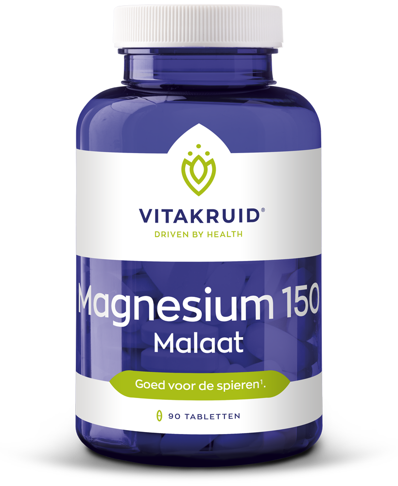 Vitakruid Magnesium 150 Malaat Met Vitamine B6 (P-5-P) (90 tabletten)