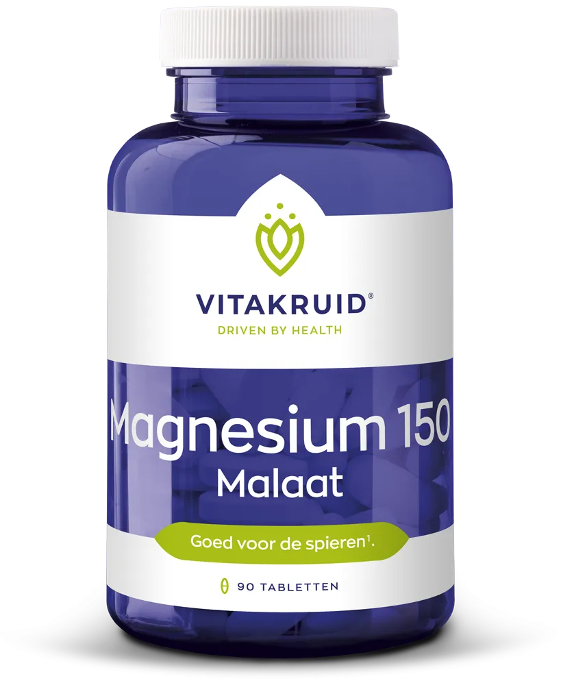 Vitakruid Magnesium 150 Malaat Met Vitamine B6 (P-5-P) (90 tabletten)