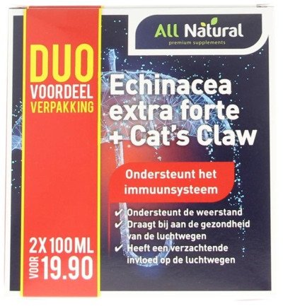 All Natural Echinacea Extra Forte + Cats Claw (200 ml)