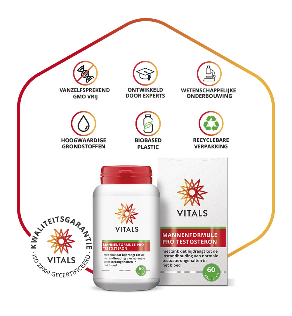 Vitals Mannenformule pro testosteron vit (60 tabletten) - image 4