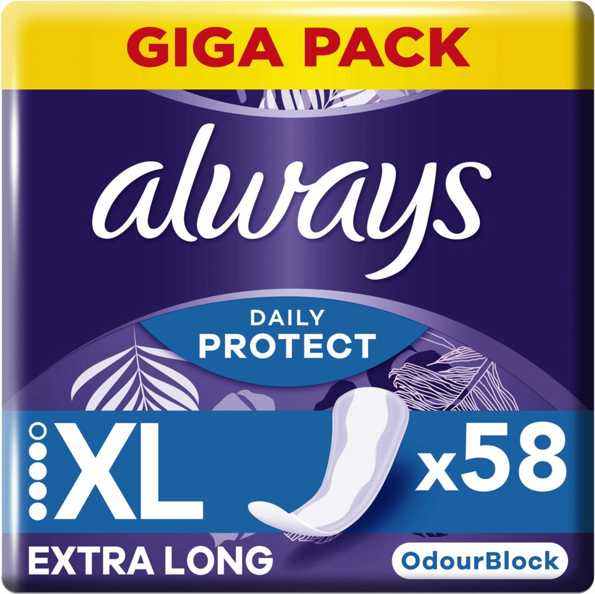 Always Inlegkruisjes daily protection extra long (58 stuks)