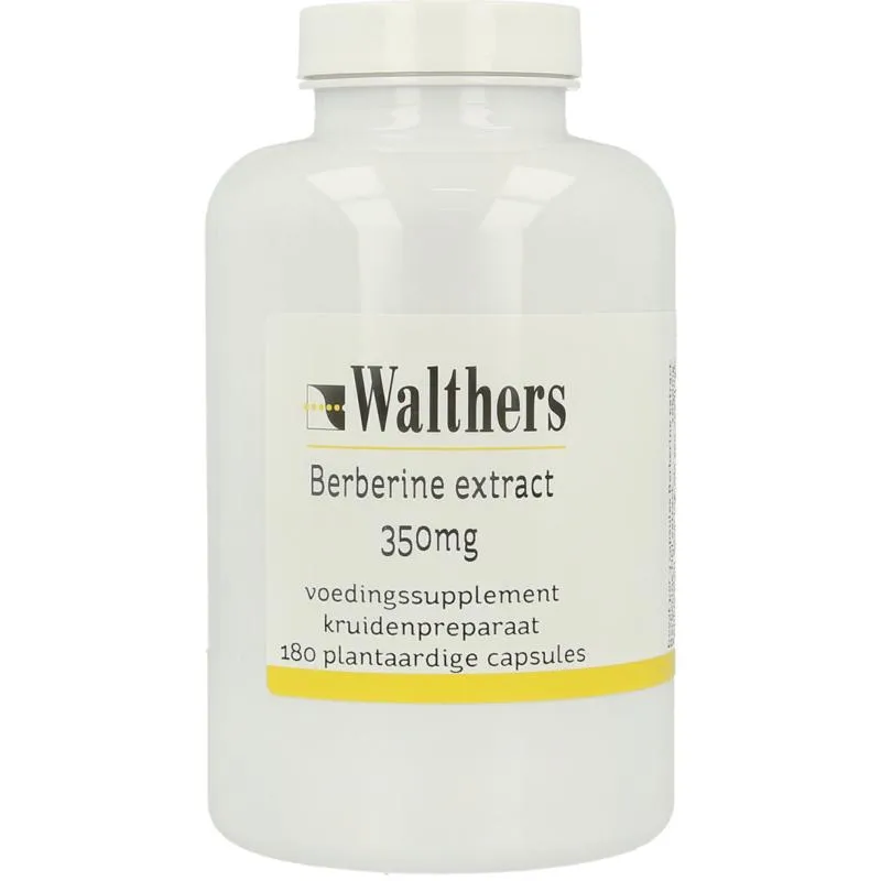 Walthers Berberine HCI extract 350 mg (180 vega capsules)