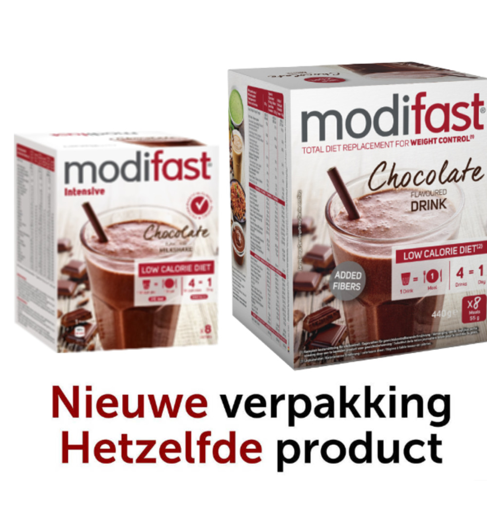 Modifast Intensive Milkshake Chocolade 8 Zakjes (440 gr)