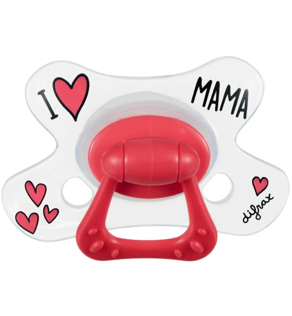 Difrax Fopspeen natural I love 6+ maanden (1 stuk)