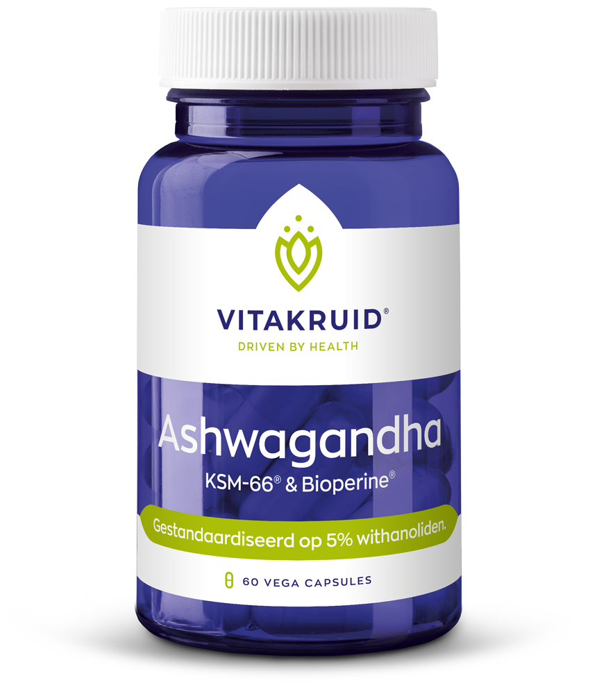 Vitakruid Ashwagandha 5% Withanoliden Ksm-66® & Bioperine® (60 vega capsules)
