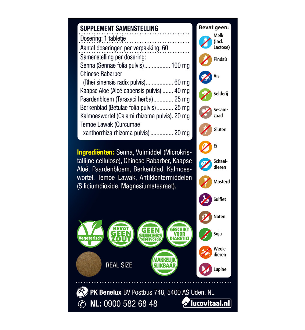 Lucovitaal Stoelgang Met Senna (60 tabletten) - image 2