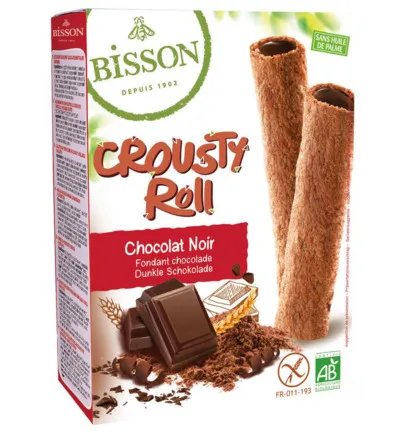 Bisson Crousty Roll Pure Chocolade Bio (125 gr)