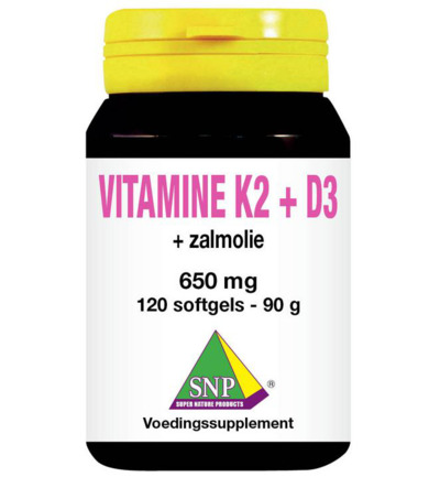 Snp Vitamine K2 D3 zalmolie (120 capsules)