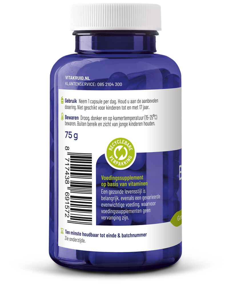 Vitakruid B-Complex Actief Met L-Taurine (90 vega capsules)