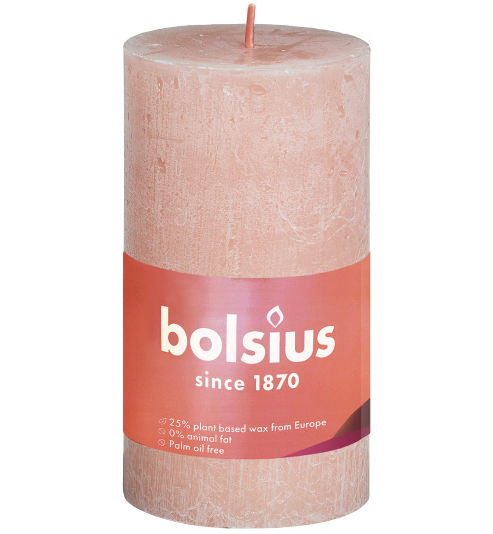 Bolsius Rustiekkaars Shine 100/50 Misty Pink (1 stuk)