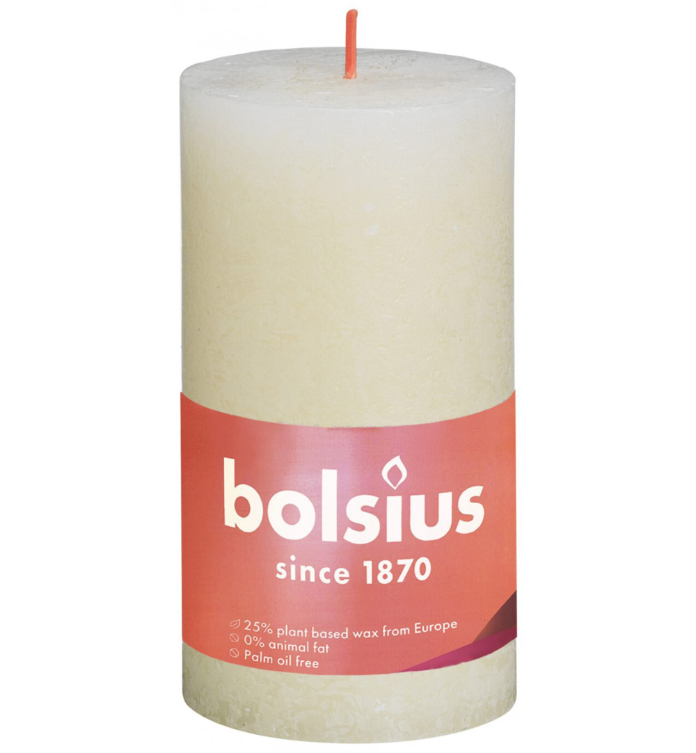 Bolsius Rustiekkaars Shine 130/68 130/68 Soft Pearl (1 stuk)