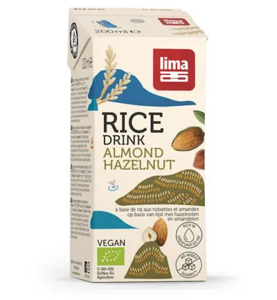 Lima Rice Drink Hazelnoot-Amandel Bio (200 ml)