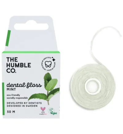 The Humble Co. Dental floss fresh mint 50 meter (1 stuk)