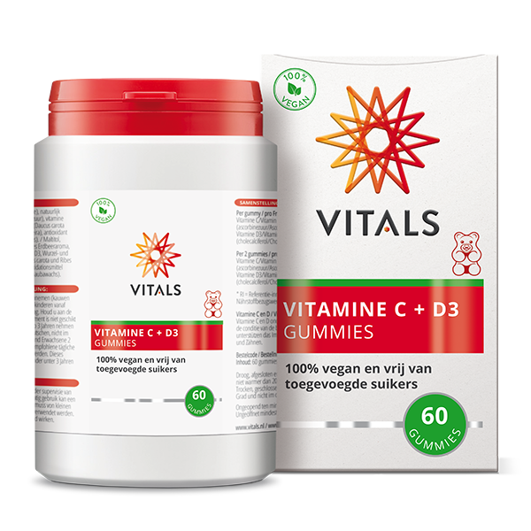 Vitals Vitamine C + D3 gummies (60 stuks)