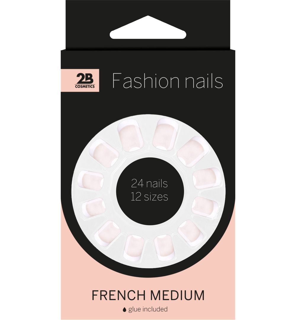 2b Nails french medium (24 stuks)