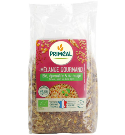 Priméalgranenmix tarwe spelt rode rijst bio (400 gr)