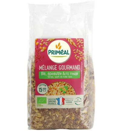 Priméalgranenmix tarwe spelt rode rijst bio (400 gr)