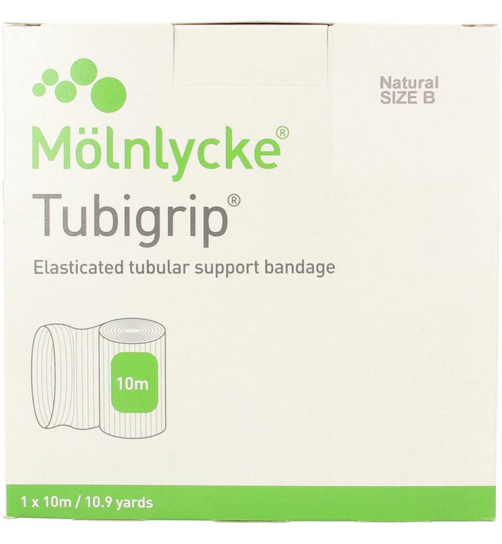 Tubigrip Maat B 10m x 6.25 cm wit (1 stuk)