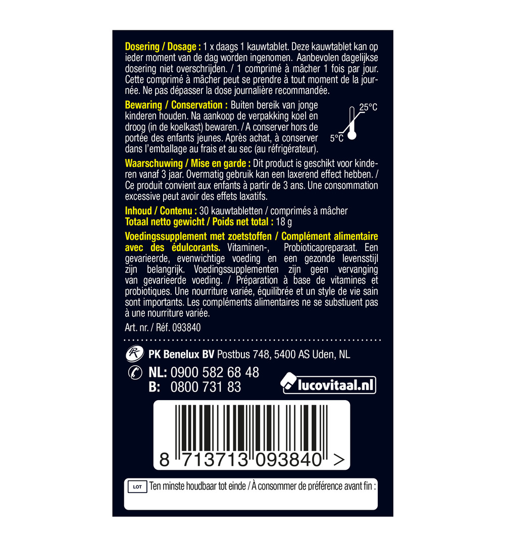 Lucovitaal Probiotica Kids (30 kauwtabletten) - image 6