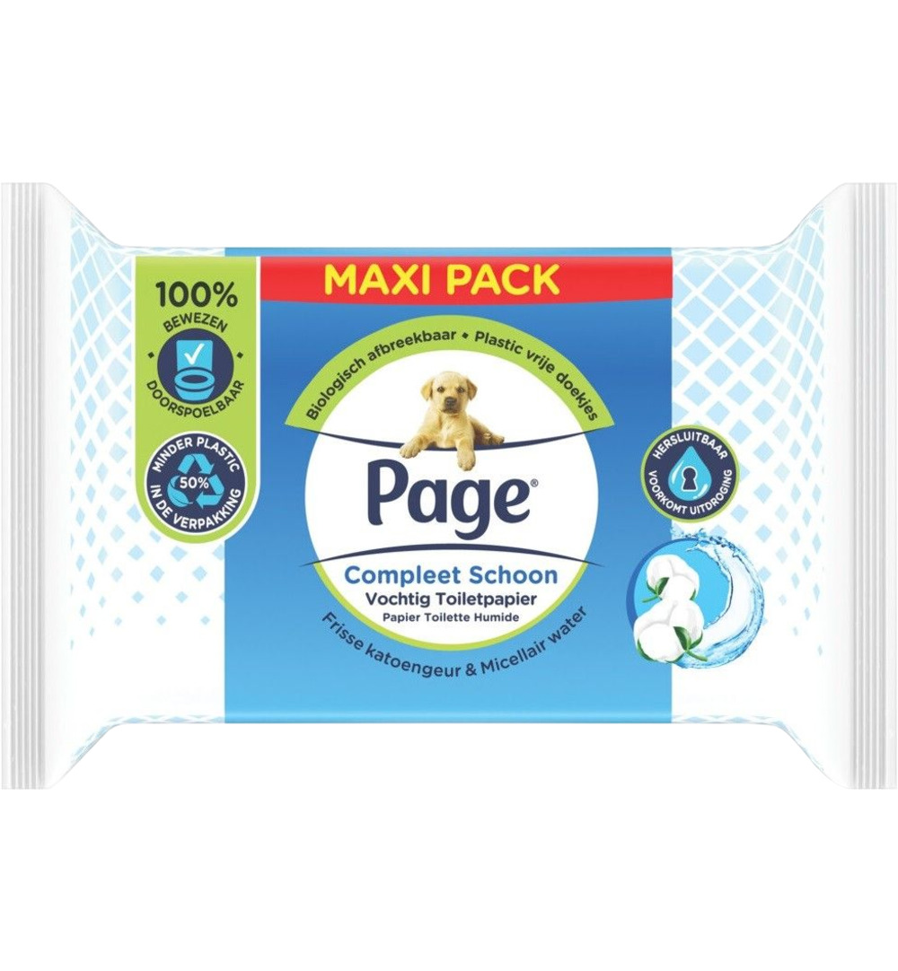 Page Vochtig toiletpapier compleet schoon (76 stuks)