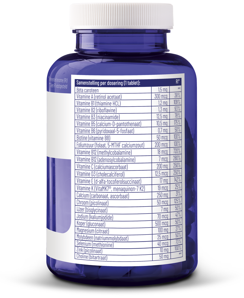 Vitakruid Multi Basis Met Natuurlijke Vormen (90 tabletten) - image 2