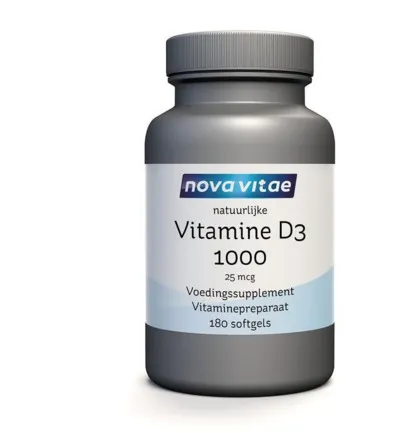 Nova Vitae Vitamine D3 1000/25mcg (180 softgels)