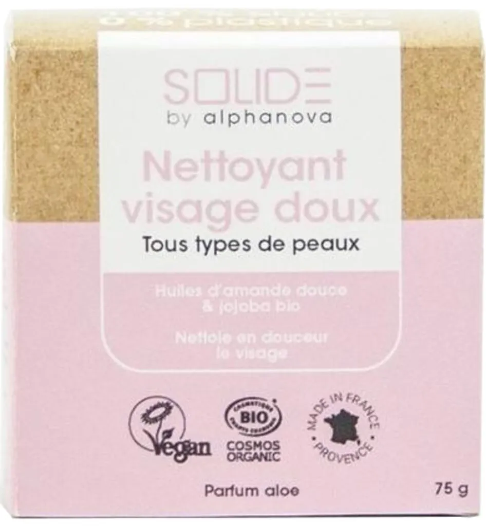Alphanova Solide Gezichtsreiniger blok (75 gr)