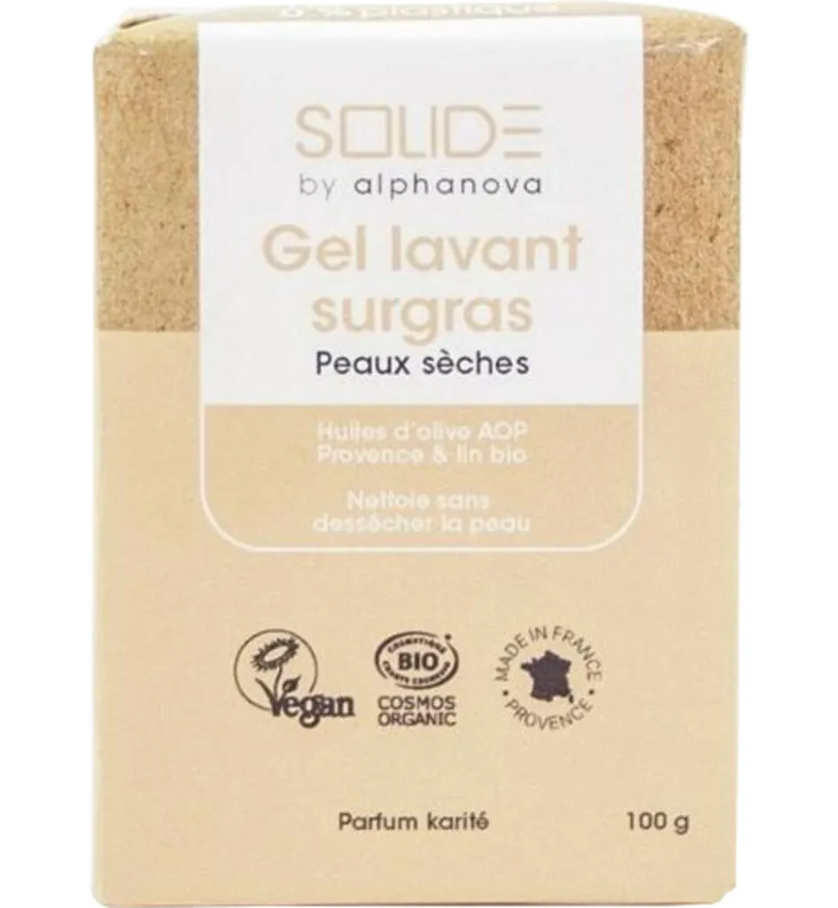 Alphanova Solide Cleansing gel droge huid (100 gr)