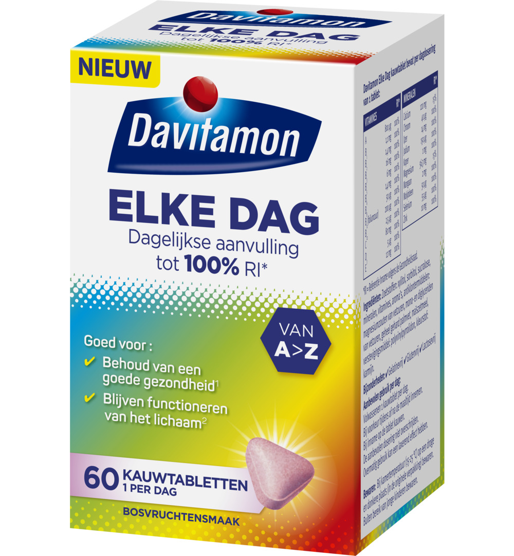 Davitamon Elk dag (60 kauwtabletten)