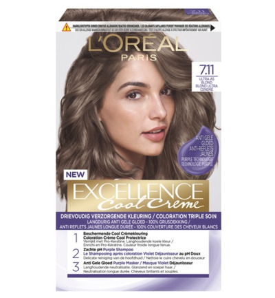 L'Oréal Cool creme 7.11 ultra asblond (1 set)