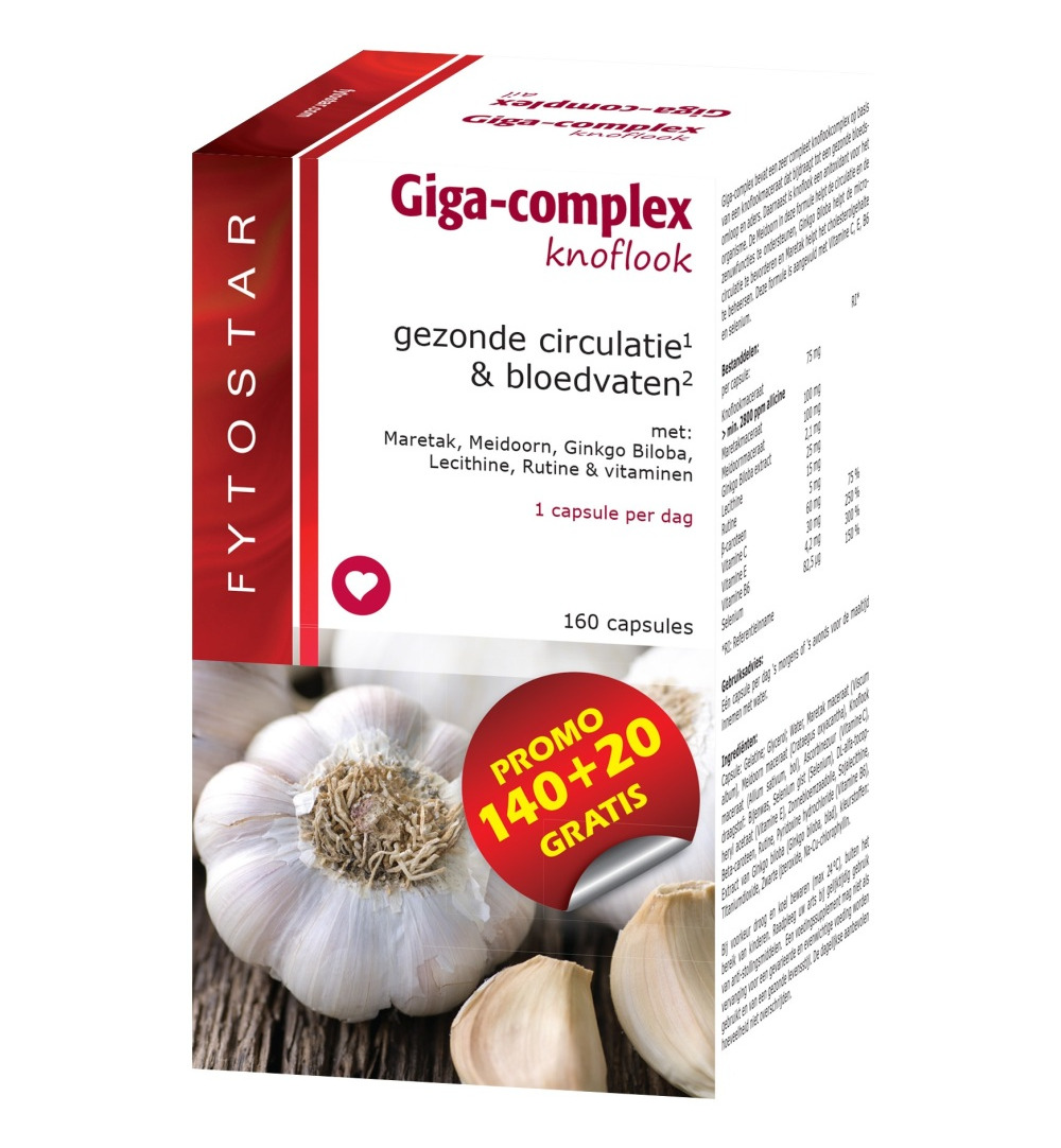 Fytostar Giga complex knoflook (160 capsules)