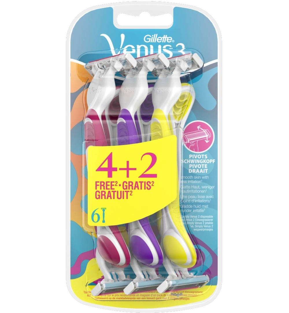 Gillette Venus 3 simply wegwerpmesjes (6 stuks)