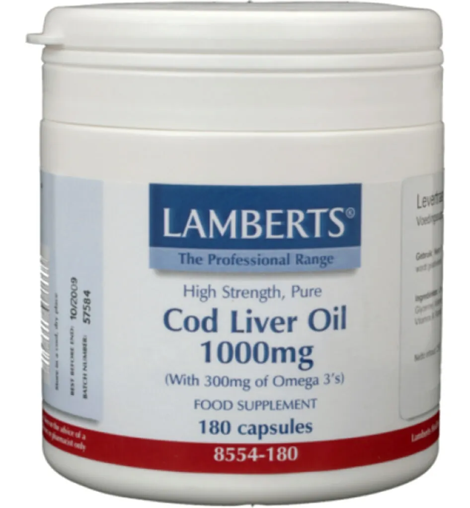 Lamberts Levertraanolie 1000Mg (180 capsules)