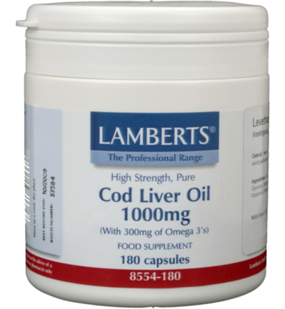 Lamberts Levertraanolie 1000Mg (180 capsules)