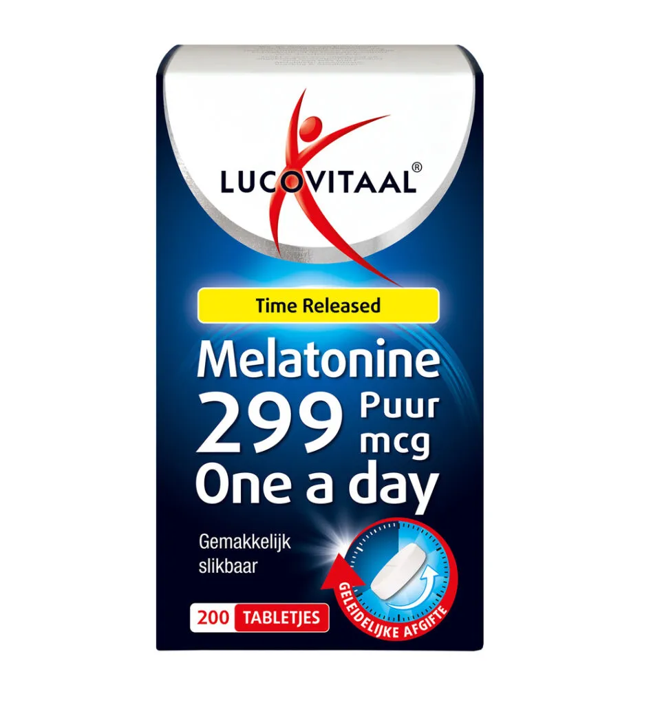 Lucovitaal Melatonine Puur 299mcg Time Released (200 tabletten)