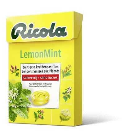 Ricola Citroen Munt Suikervrij Doosje (50 gr)
