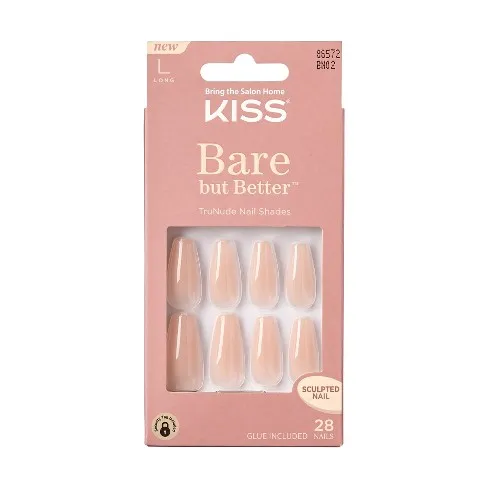 Kiss Bare but better nails nude drama (1 set)