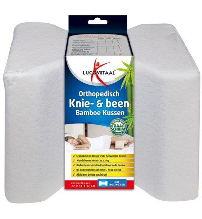 Lucovitaal Bamboe Orth. Knie- & Been Kussen (1 stuk)